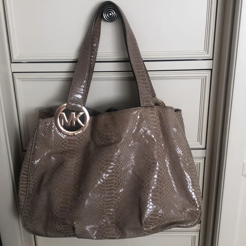 Michael Kors Snakeskin Handbag - Picture 2 of 9